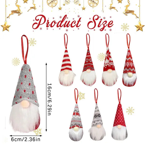 8 Packs Christmas Gnomes Ornaments
