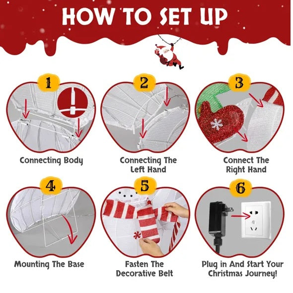 Lighted Snowman Christmas Yard Decorations