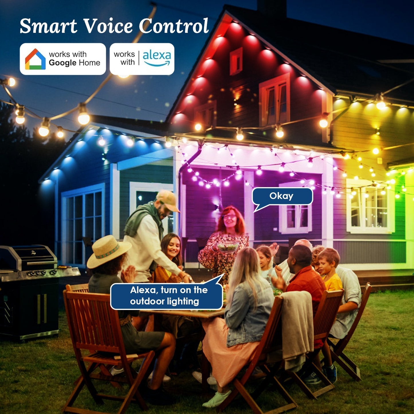 101FT Length Permanent Outdoor Lights