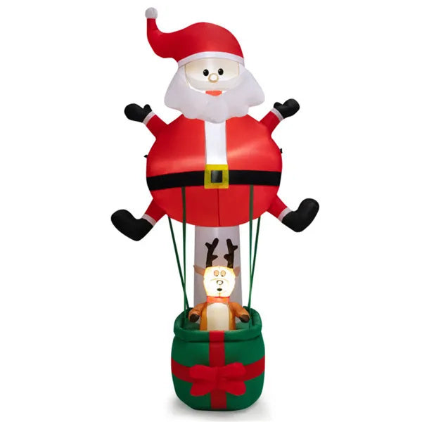 8 Feet Christmas Decorations, Inflatable Santa Claus And Reindeer