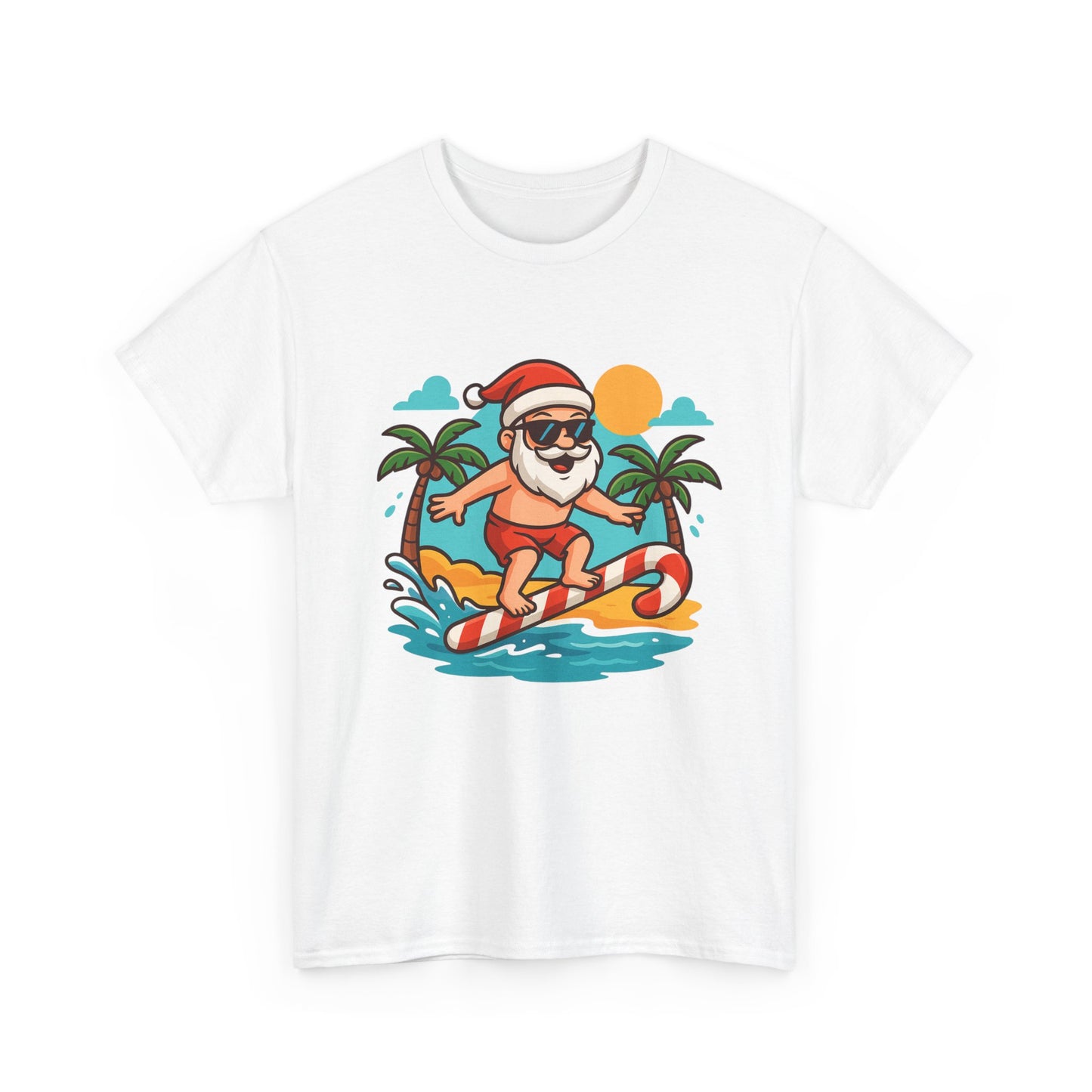 Surfing Santa Unisex Heavy Cotton Tee