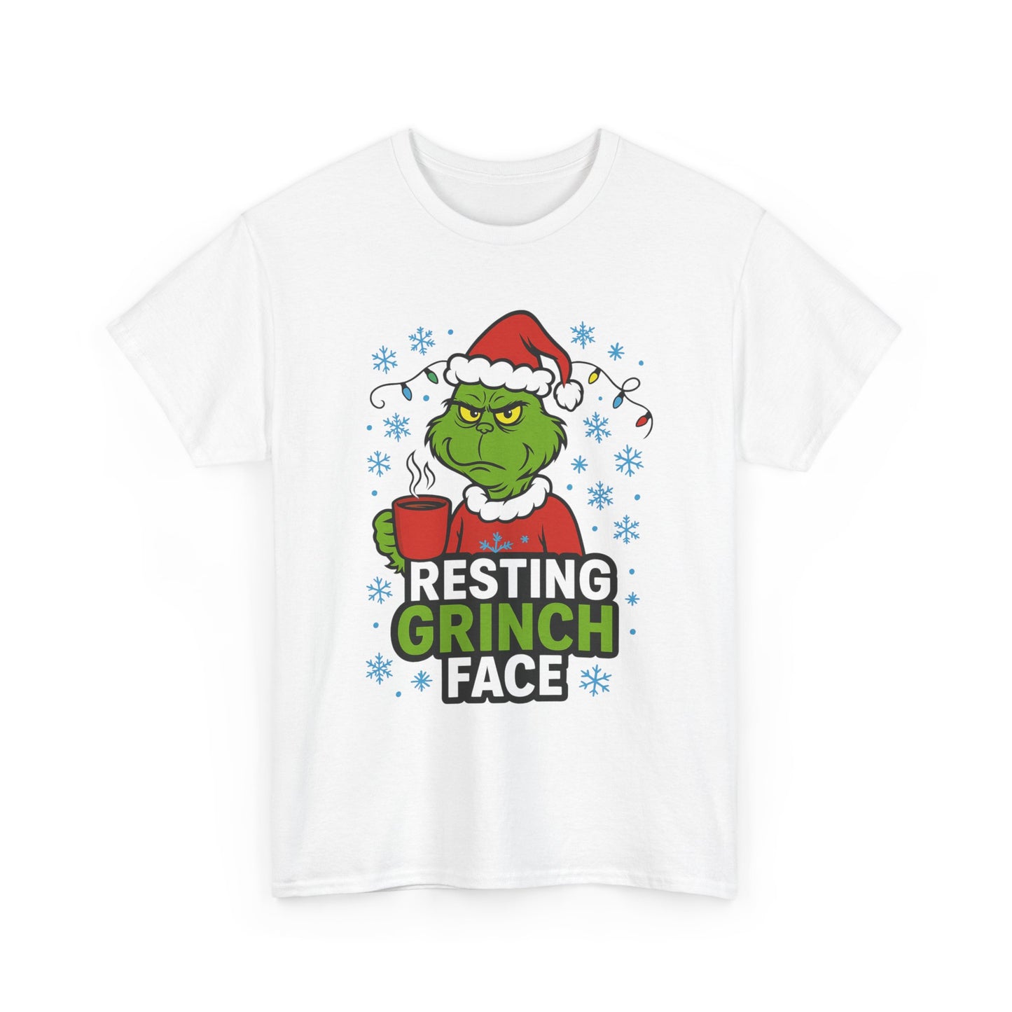 Resting Grinch Face Unisex Heavy Cotton Tee