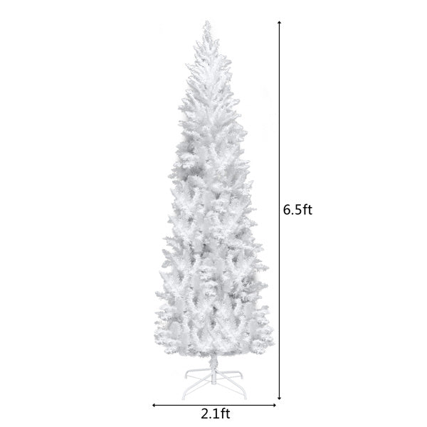 White 6.5ft PVC Christmas Tree