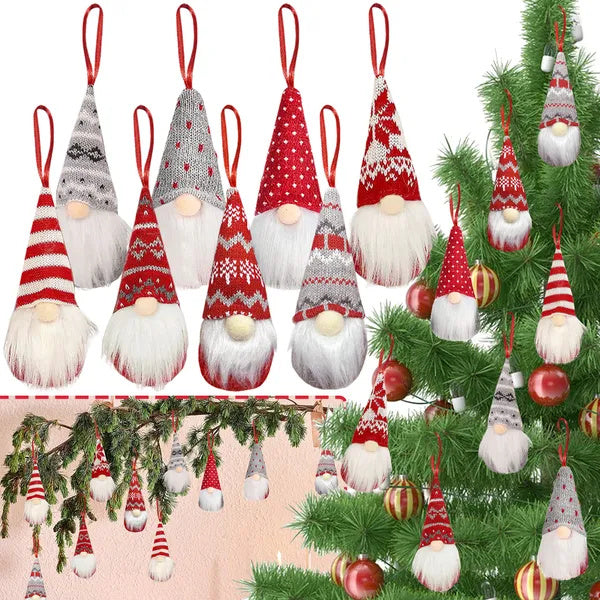 8 Packs Christmas Gnomes Ornaments