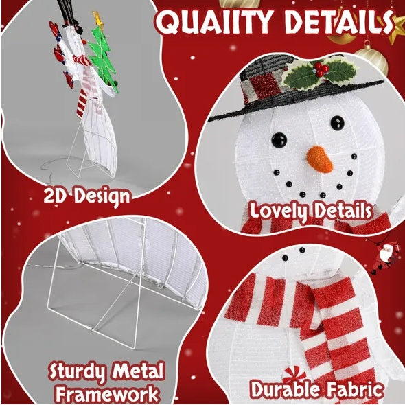 Lighted Snowman Christmas Yard Decorations