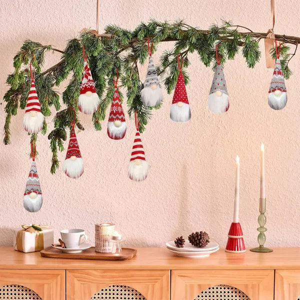 8 Packs Christmas Gnomes Ornaments