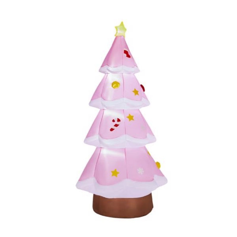 7.2FT Lighted Christmas Inflatable Pink Tree