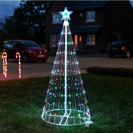 Multi Color LED Animated Outdoor Christmas Tree Lit