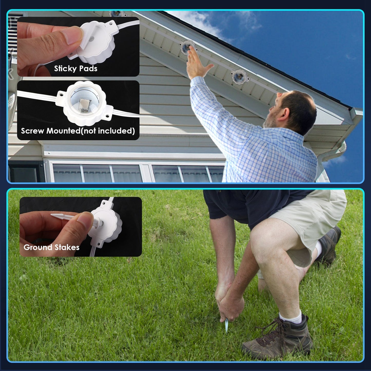 101FT Length Permanent Outdoor Lights