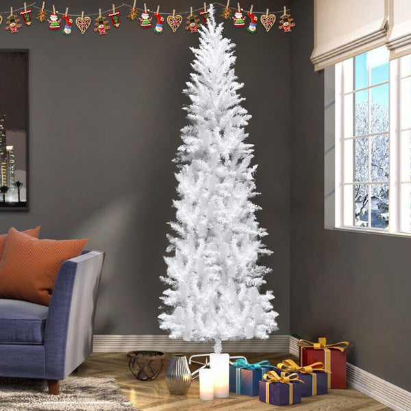 White 6.5ft PVC Christmas Tree